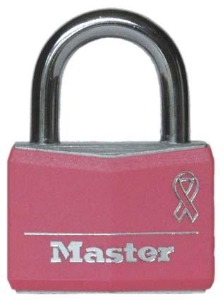 ML-146D - Masterlock Pink 1-9/16" Keyed Padlock - Breast Cancer Donation (4/24)