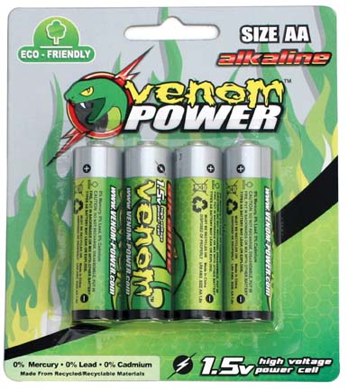 VEN-1590 - 'AA' Eco-Friendly Battery, 4-Pack/ Carton (36/72)