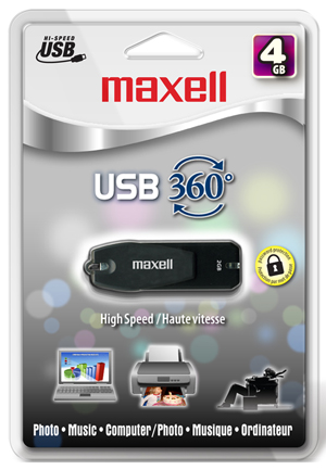 M-503201 - Maxell USB Rotating Cover 4GB Flash Drive (10)