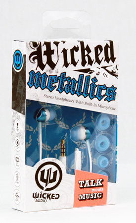 EMP-WI1951 - Empire Brands - Wicked Micrometallics Blue Bud w/Mic Headphones (6/60)