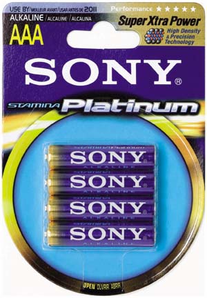SO-AM4PTB4A - Sony 'AAA' Alkaline Battery 4 pk (12/48)