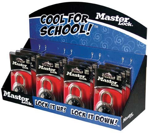 ML-1224BLK - Masterlock ML-1500D Combination Lock, 12-Piece Counter Display