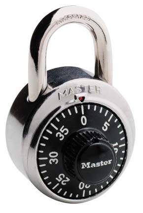 ML-1500D - Masterlock 1-7/8" - 3 Digit Combination Lock - Black (6/24)