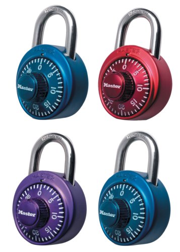 ML-1530DCM - Masterlock Xtreme Color Combination Lock - 4 Metallic Locks (4/24)