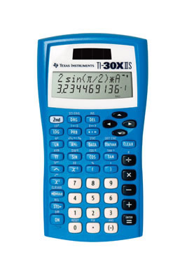 TI-30XIIS/BLUE - Texas Instruments Blue Solar Scientific Calculator w/ 2-Line Display