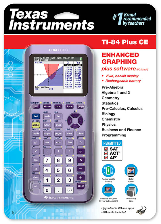 TI-84PLUS CE/IRIS - Texas Instruments  Infinitely Iris 84+ CE Graphing Calculator