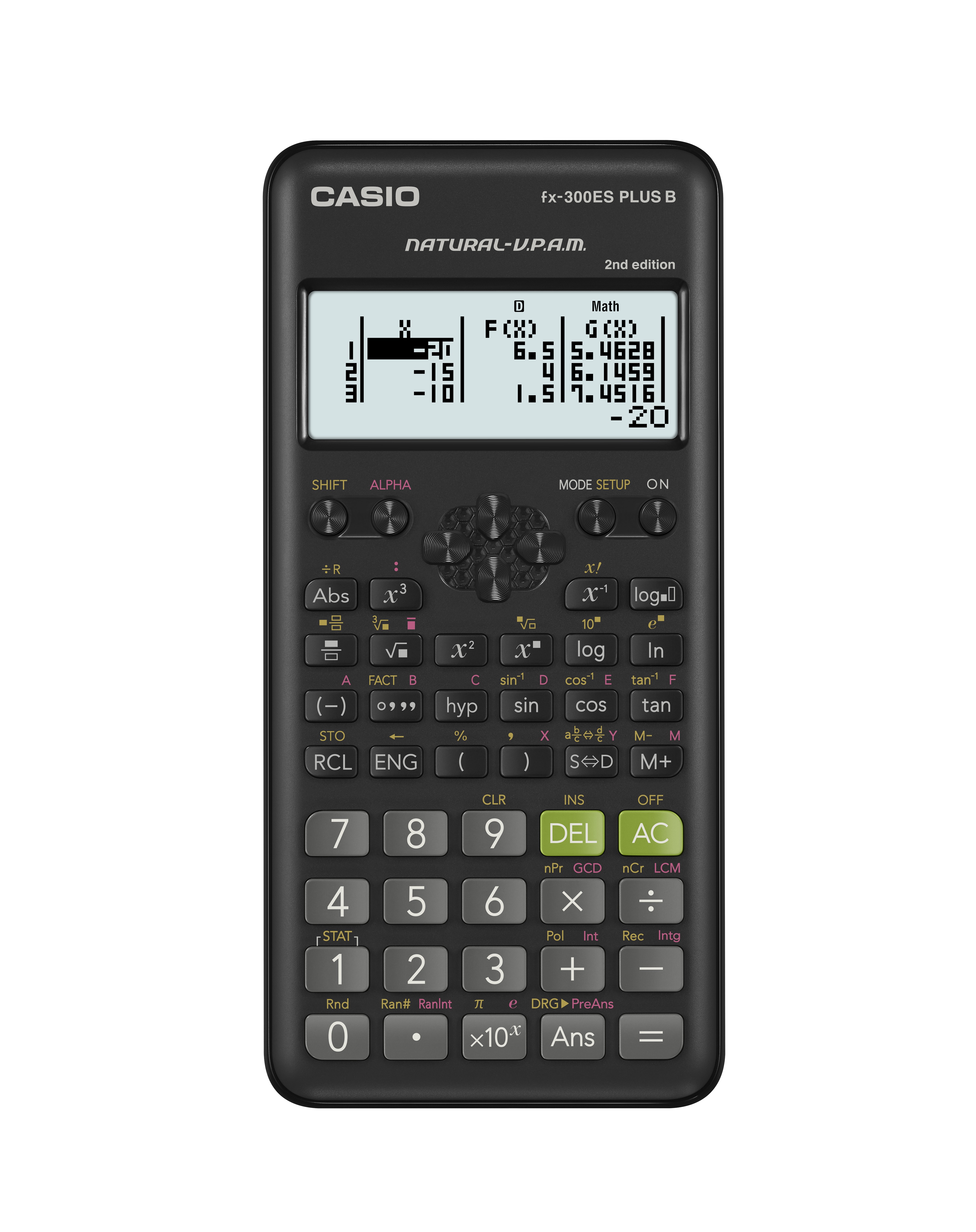 CS-FX300ES PLUS 2 B - Casio Black FX-300ES PLUS B 2nd Edition Scientific Calc, AAA Battery (5/40)