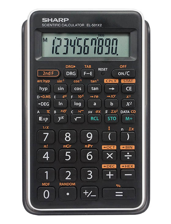 S-EL501X2BWH - Sharp 10-Digit Scientific Calculator, White  (5/80)