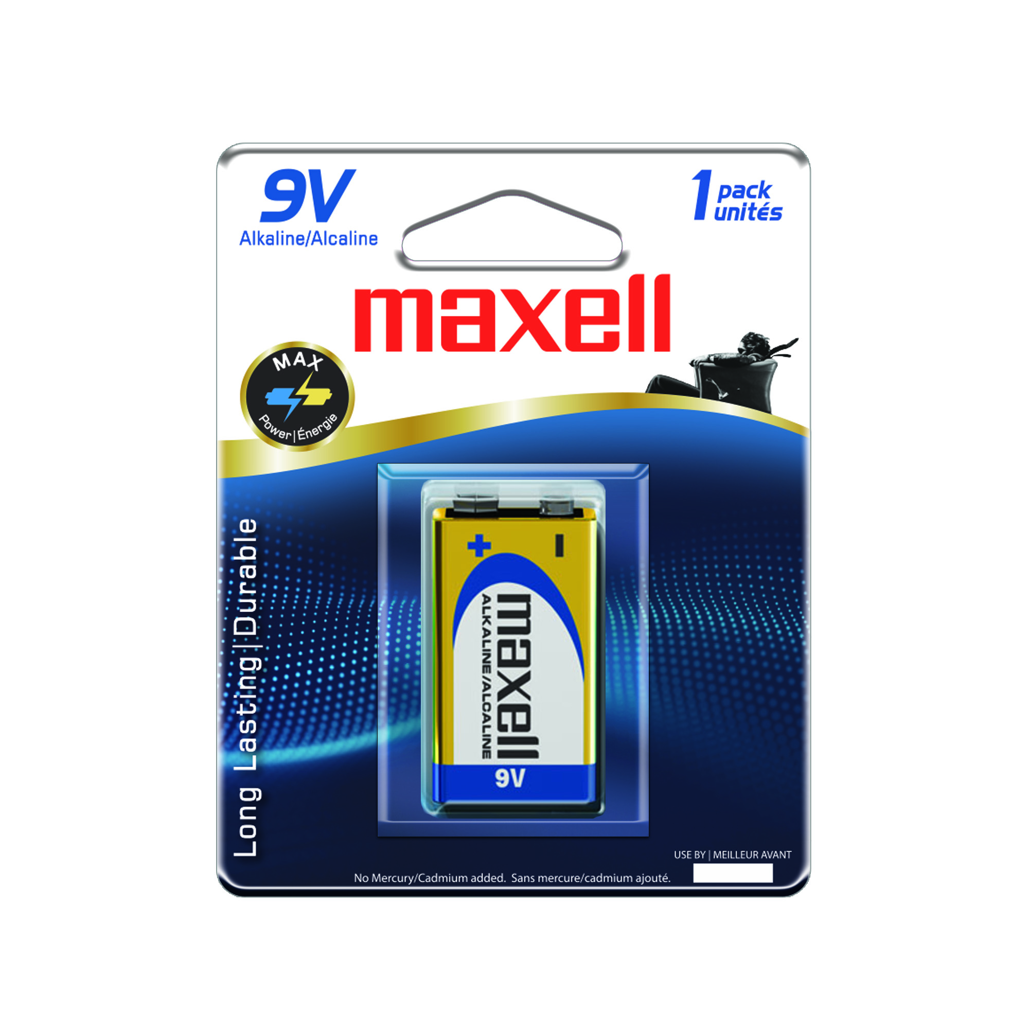 M-6LR611BP - Maxell 9-Volt Battery, 1-pack  (12/48)